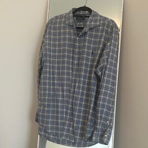 Polo by Ralph Lauren Navy Checkered Men's Shirt